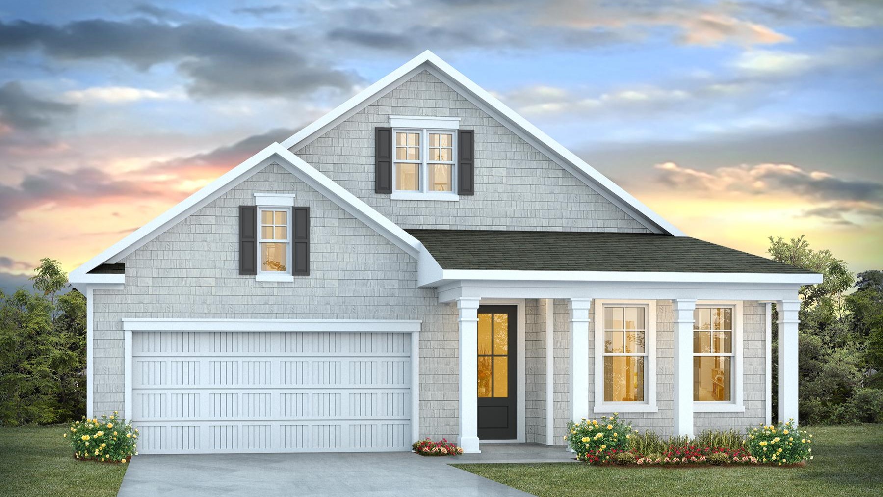 Two-story home for sale with a front porch off Lake Murray in Chapin, SC