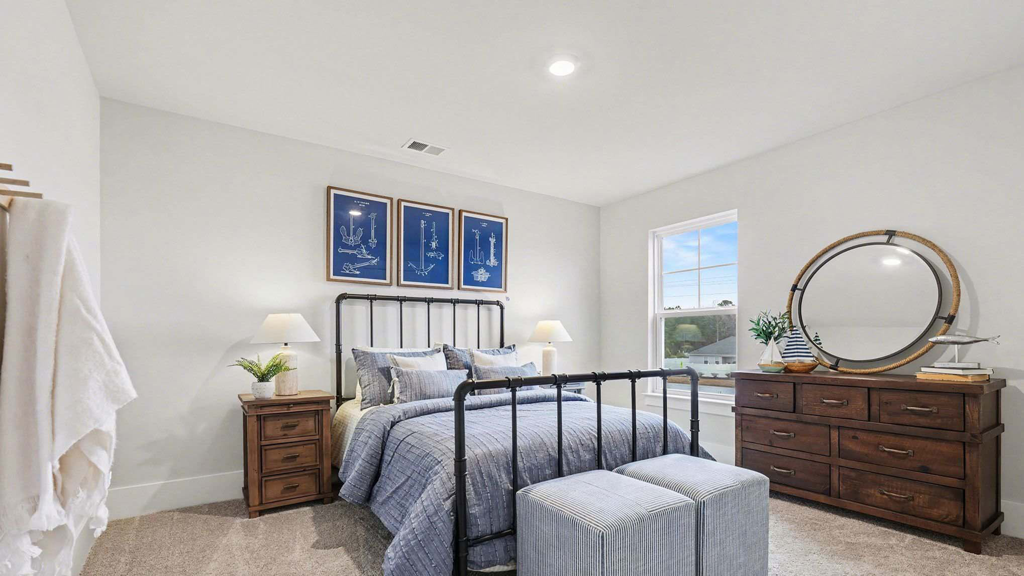 There are 3 additional bedrooms upstairs in the Belfort