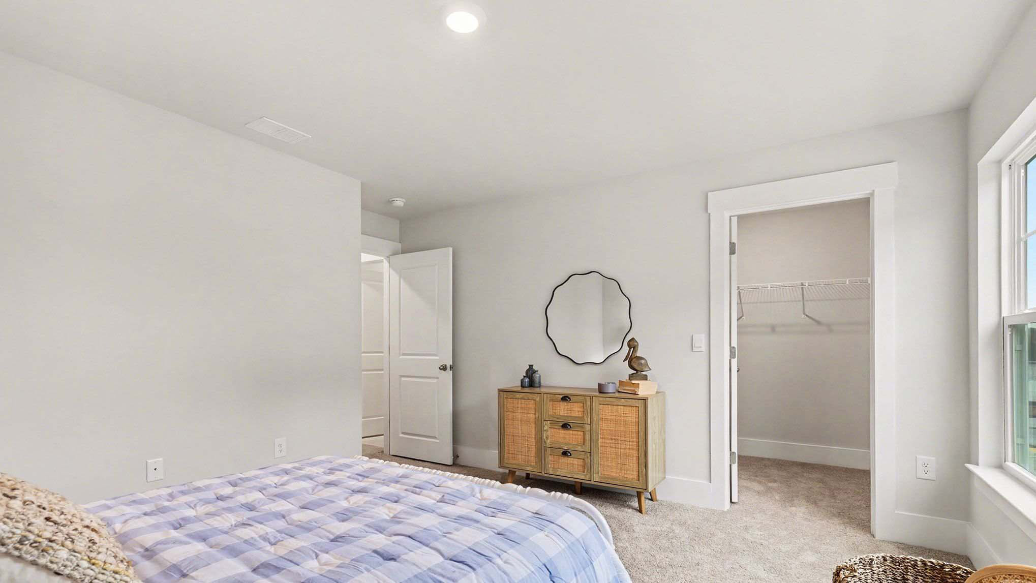Neutral paint finishes all walls of the home