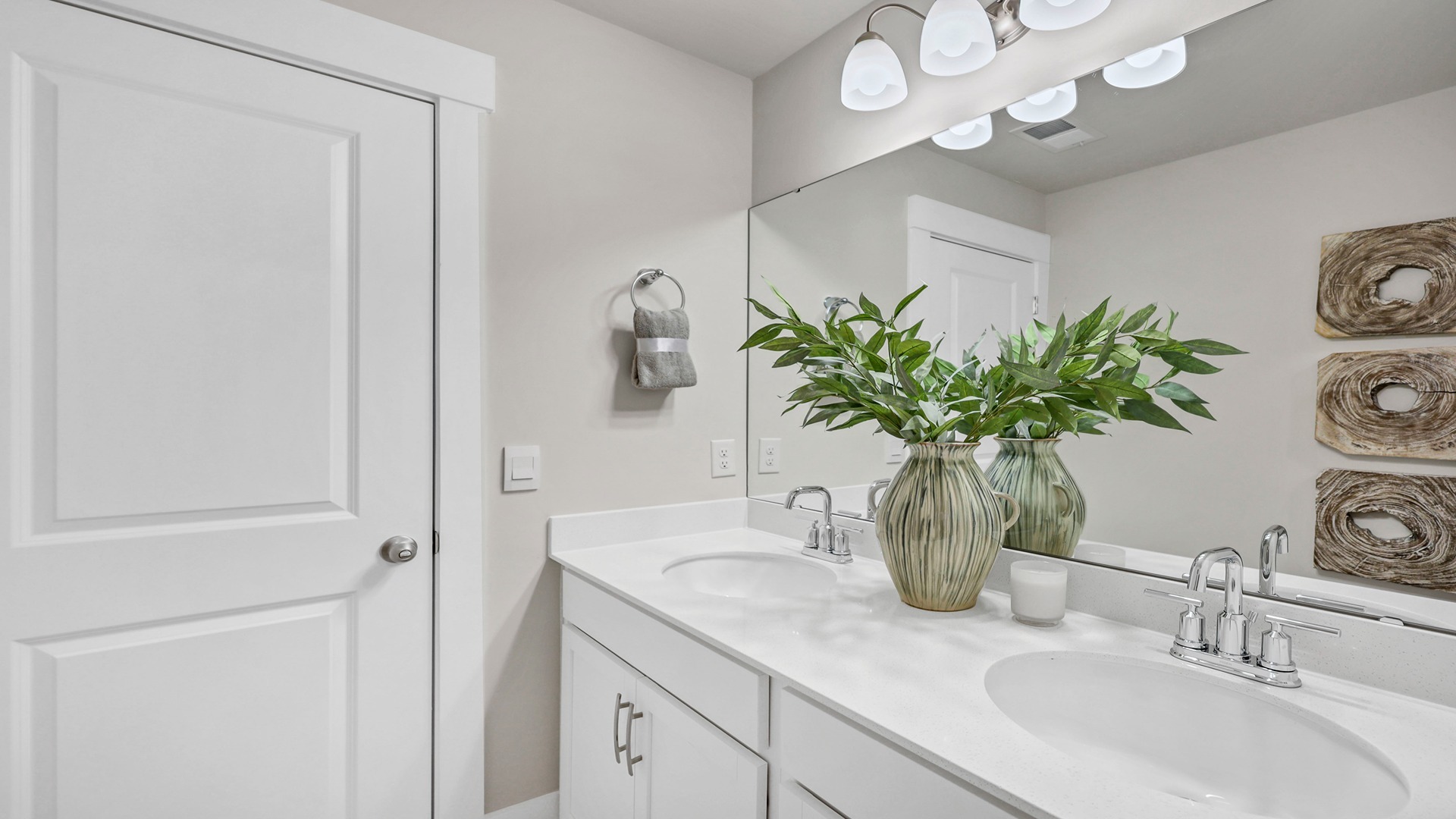 Bathroom 3 upstairs with double vanity