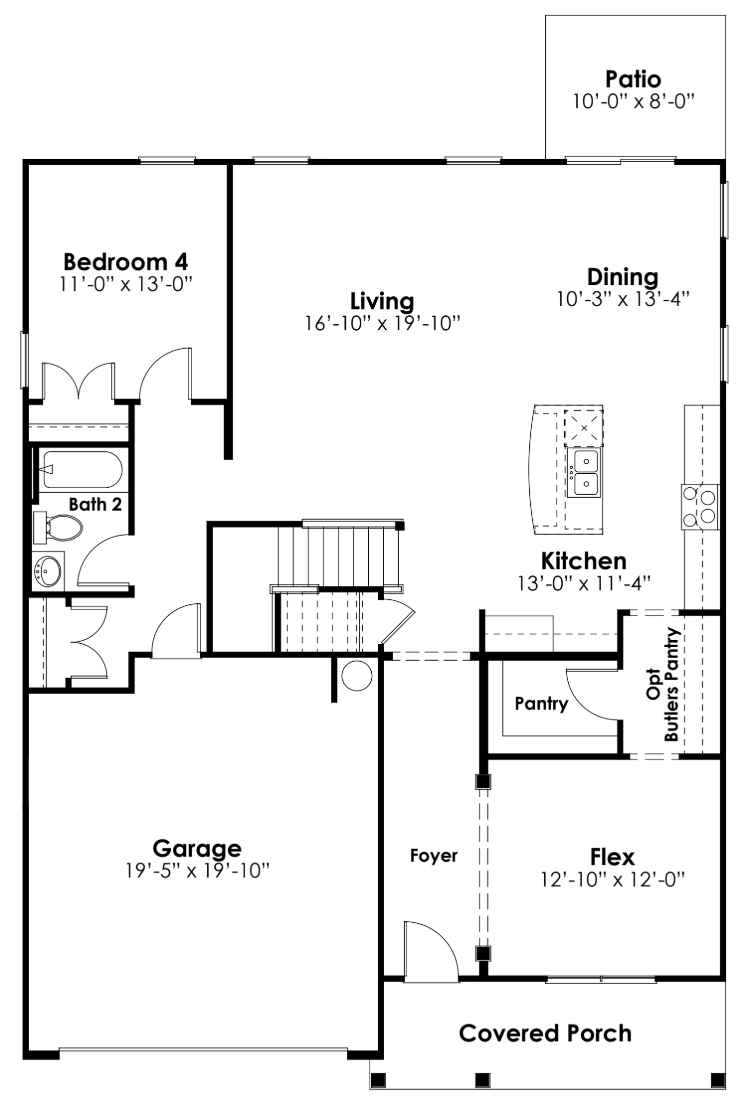 Harbor Oak floor 1 floorplan image