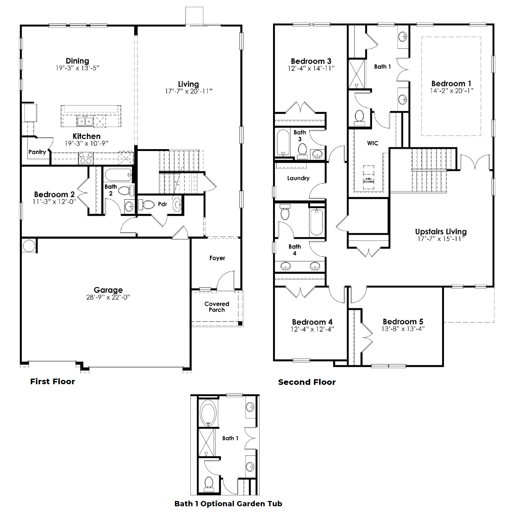 Glencoe two-story floorplan image in Lake Tide Summit