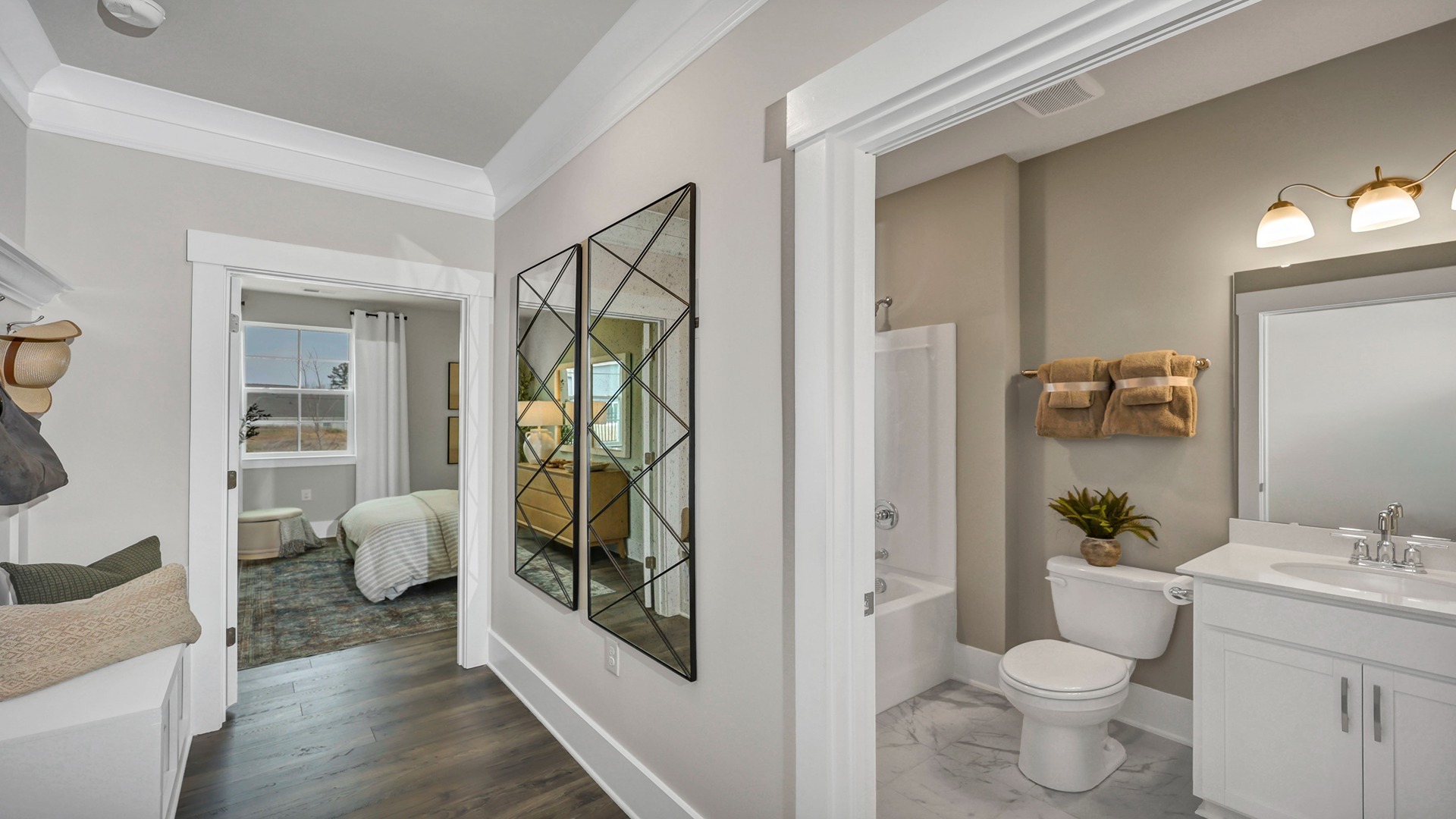 Downstairs bathroom near downstairs bedroom