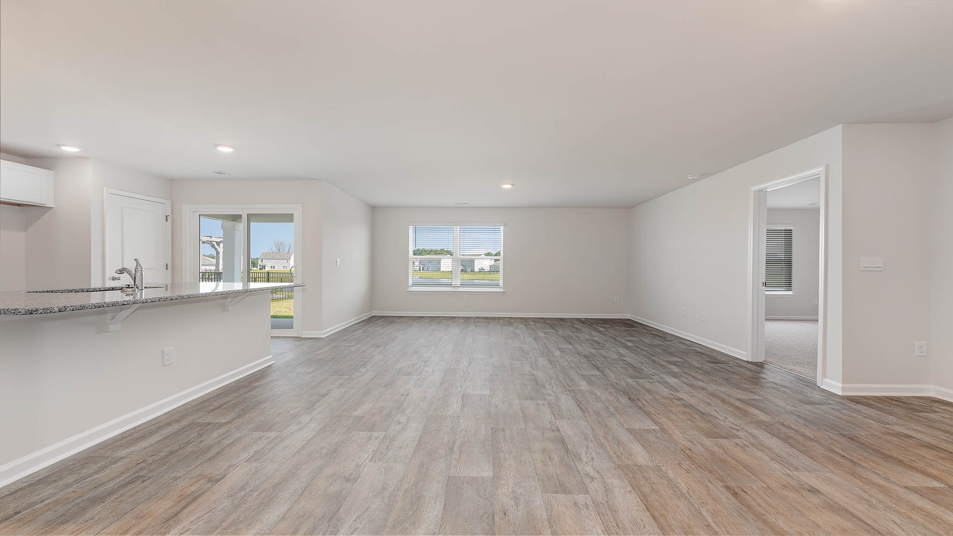 Spacious, open concept dining and living areas.