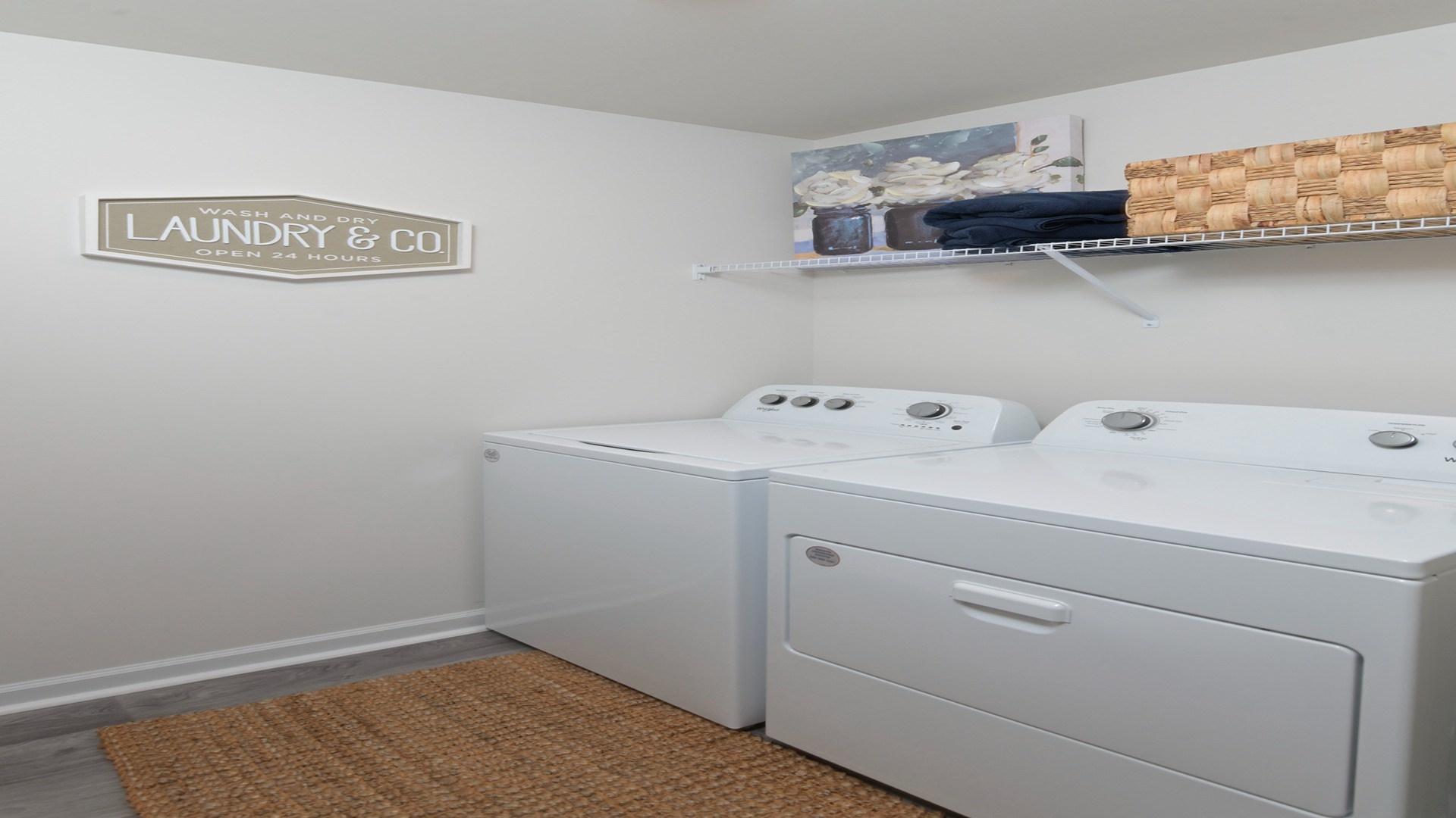 Laundry room back towards middle of home