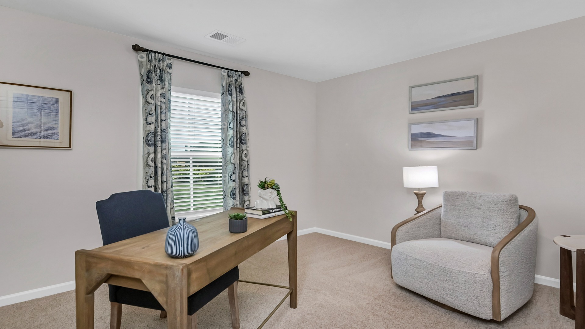 Bedroom 4 staged as a home office