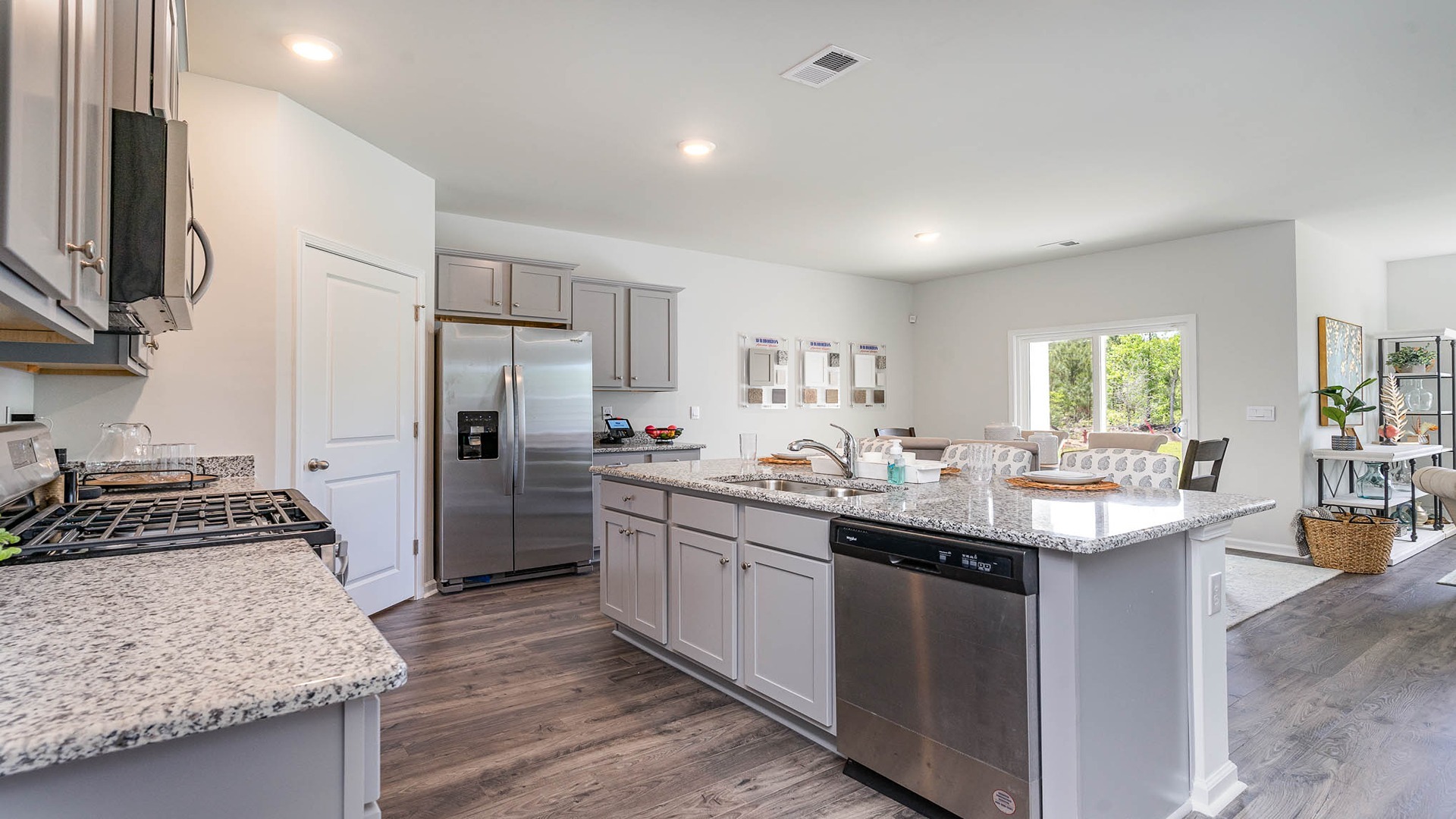 Open concept kitchen area