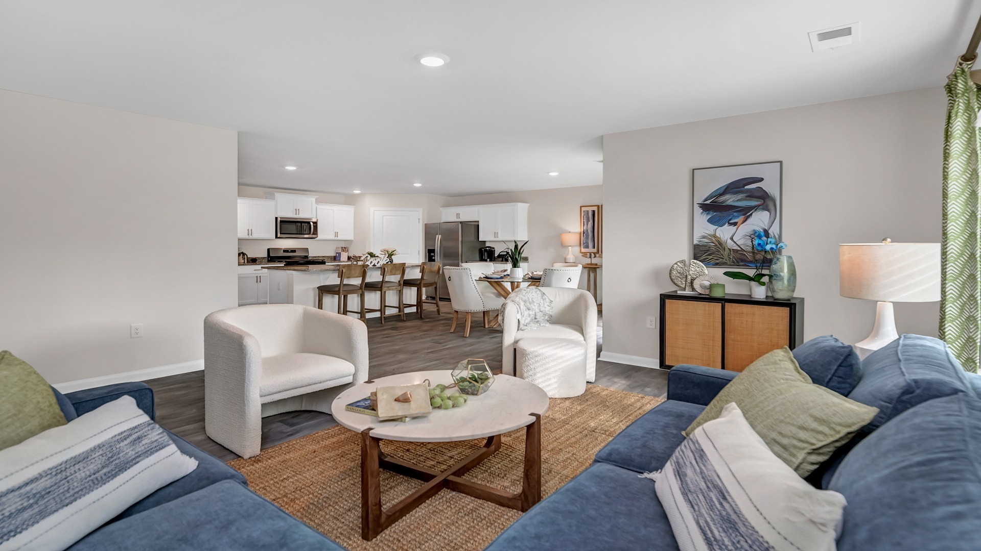 View of kitchen from living area