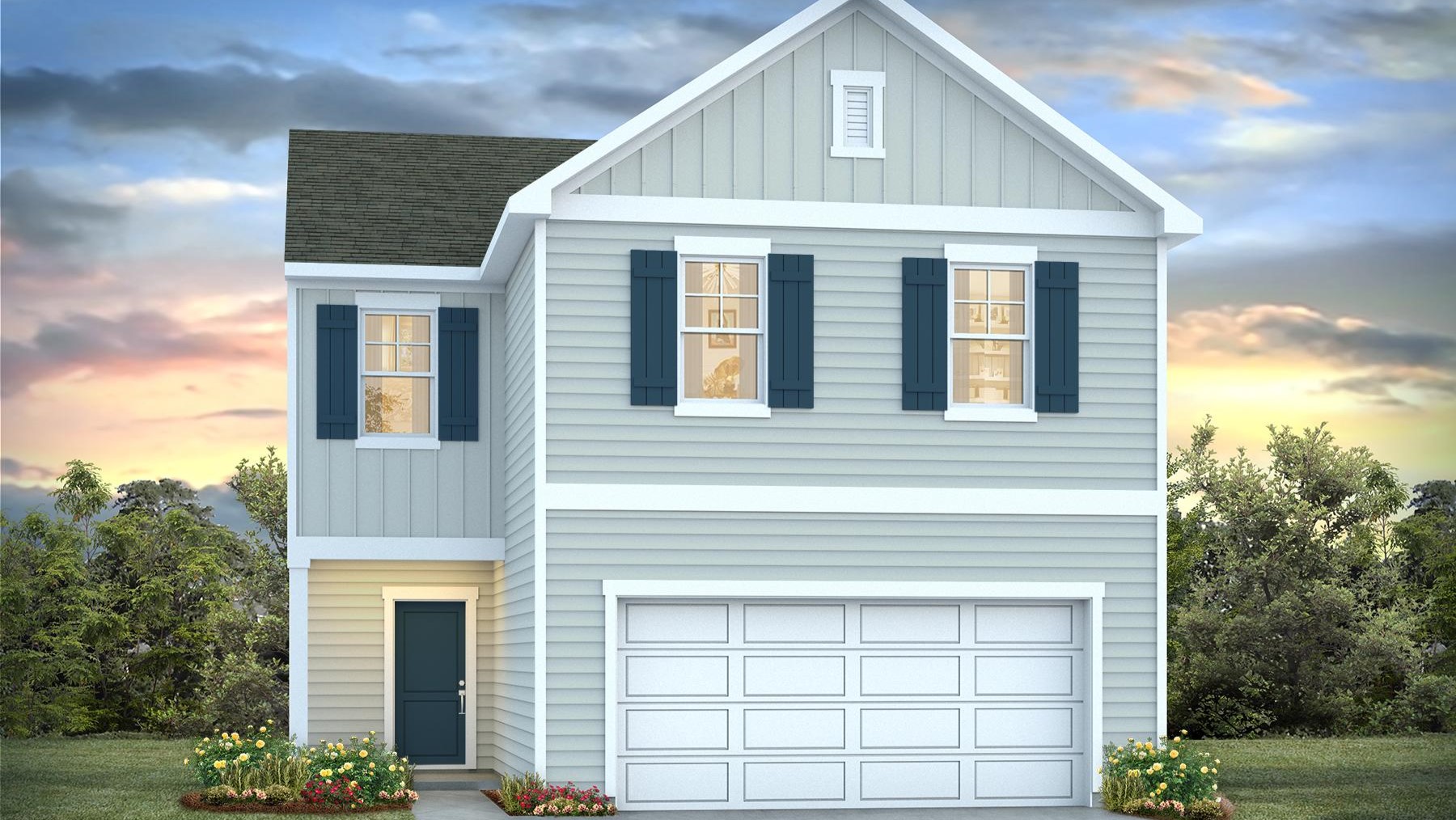 Two-story home with 4 bedrooms and 2.5 bathrooms for sale in Lugoff, SC