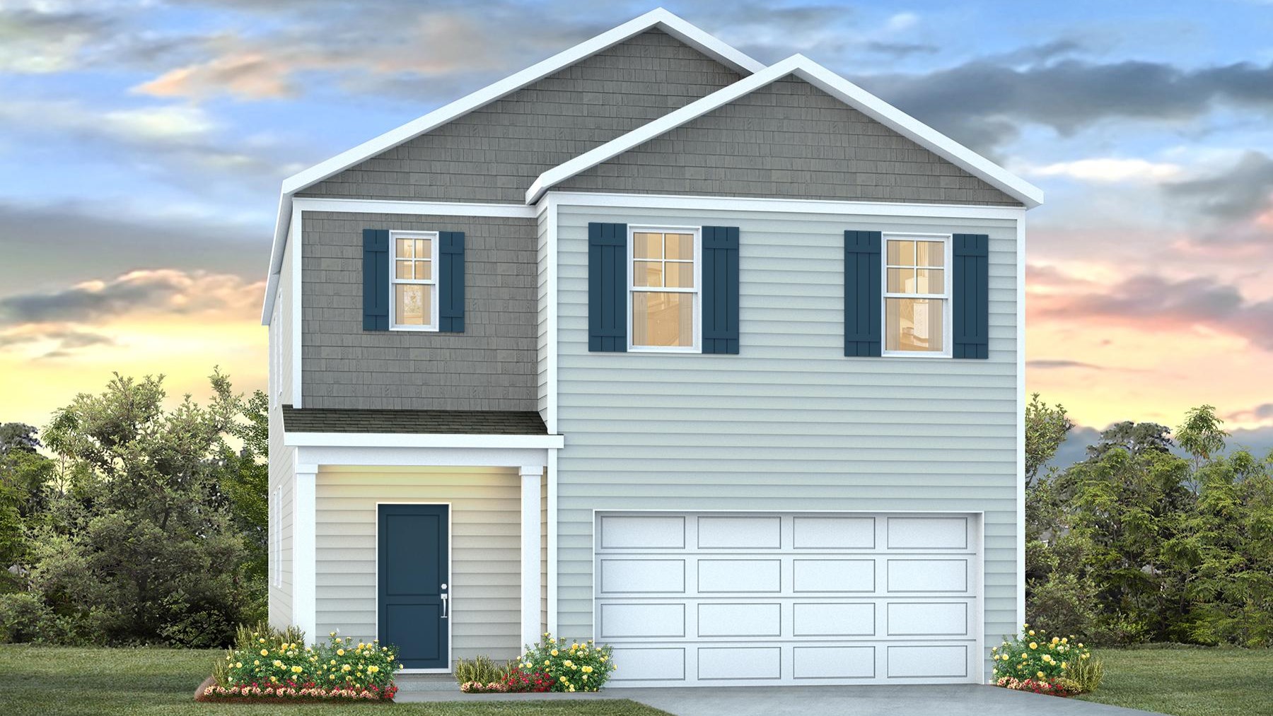 5-bedroom, 2-story home for sale in Lugoff, SC with a 2-car garage