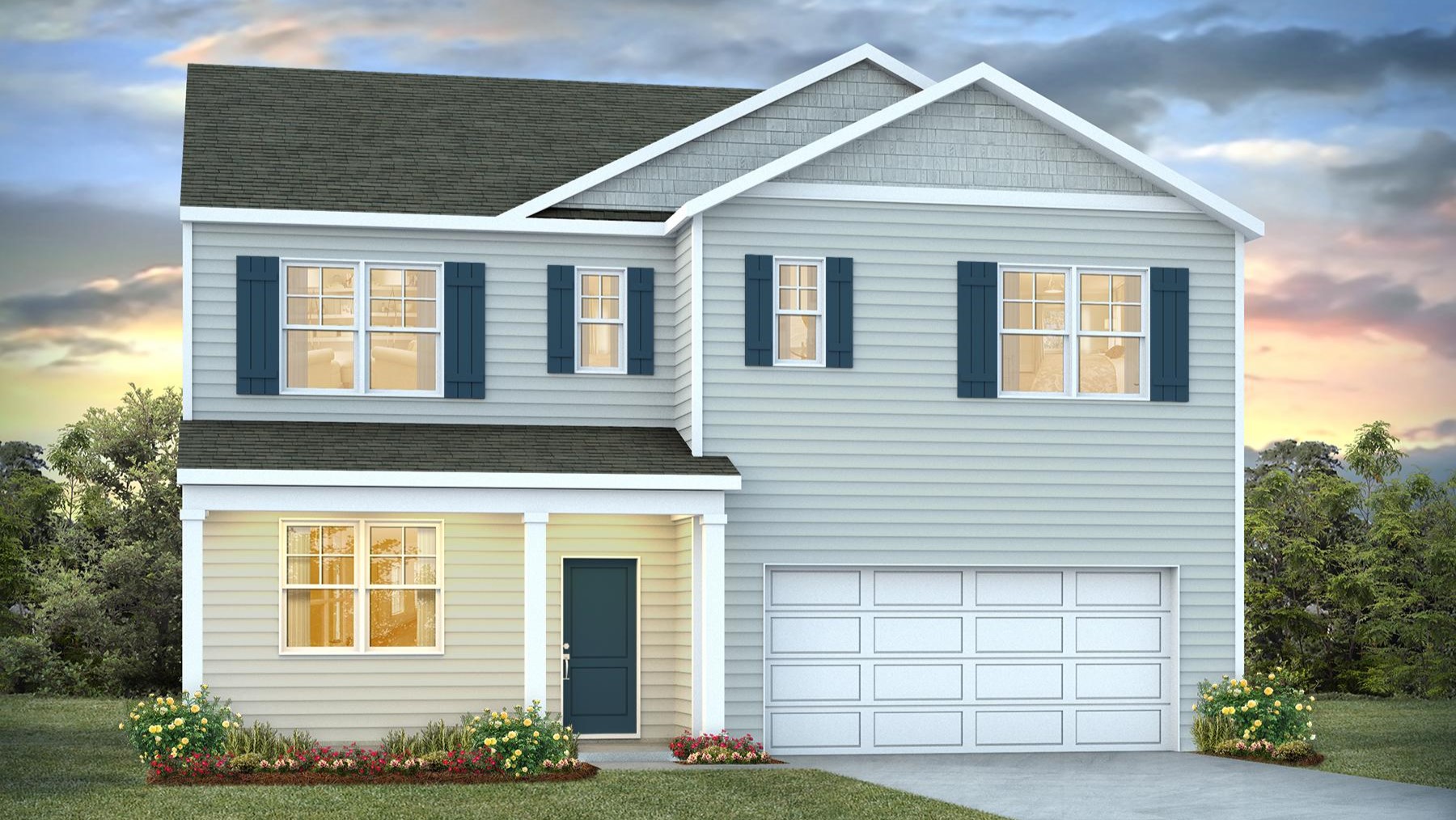 Hayden B elevation with a front porch