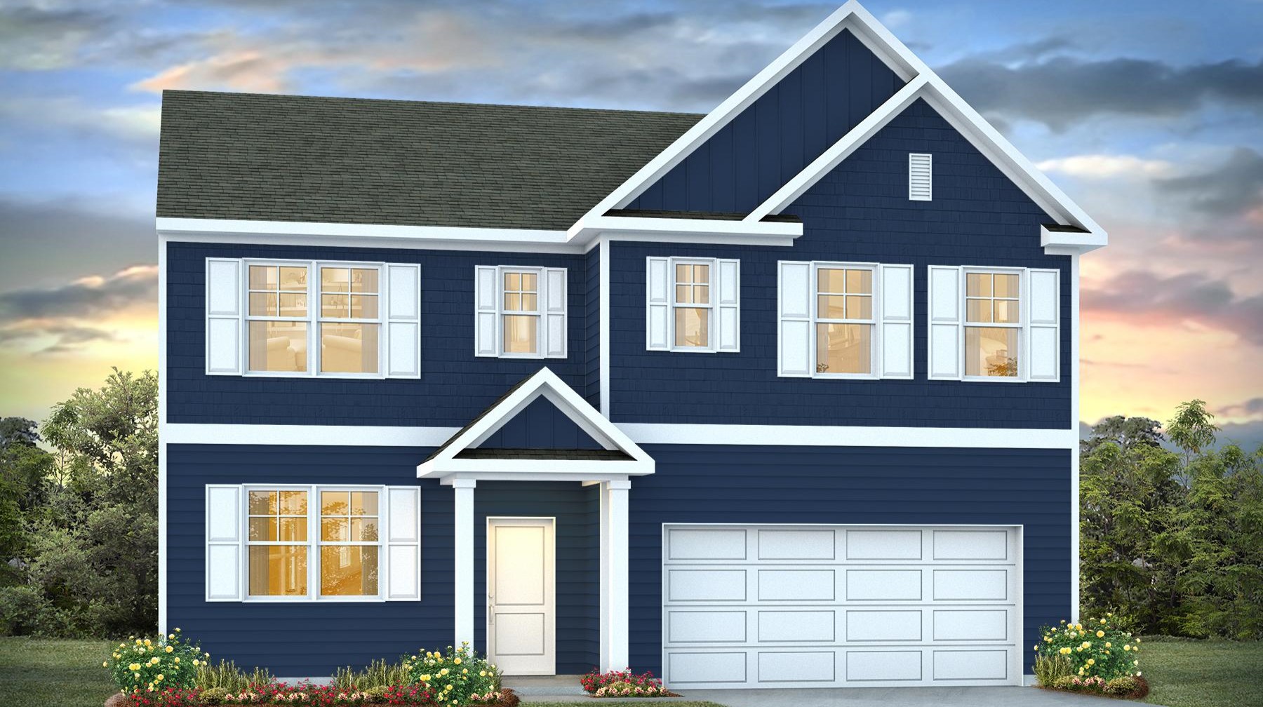 Hayden R elevation with 5 bedrooms
