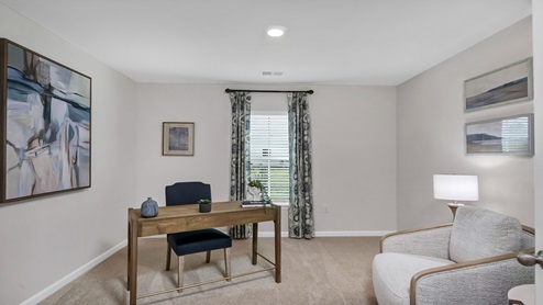 Bedroom 4 pictured as an office space