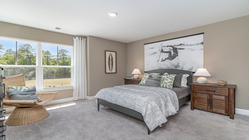 Bedroom 3 is located upstairs with bedrooms 1 and 2.