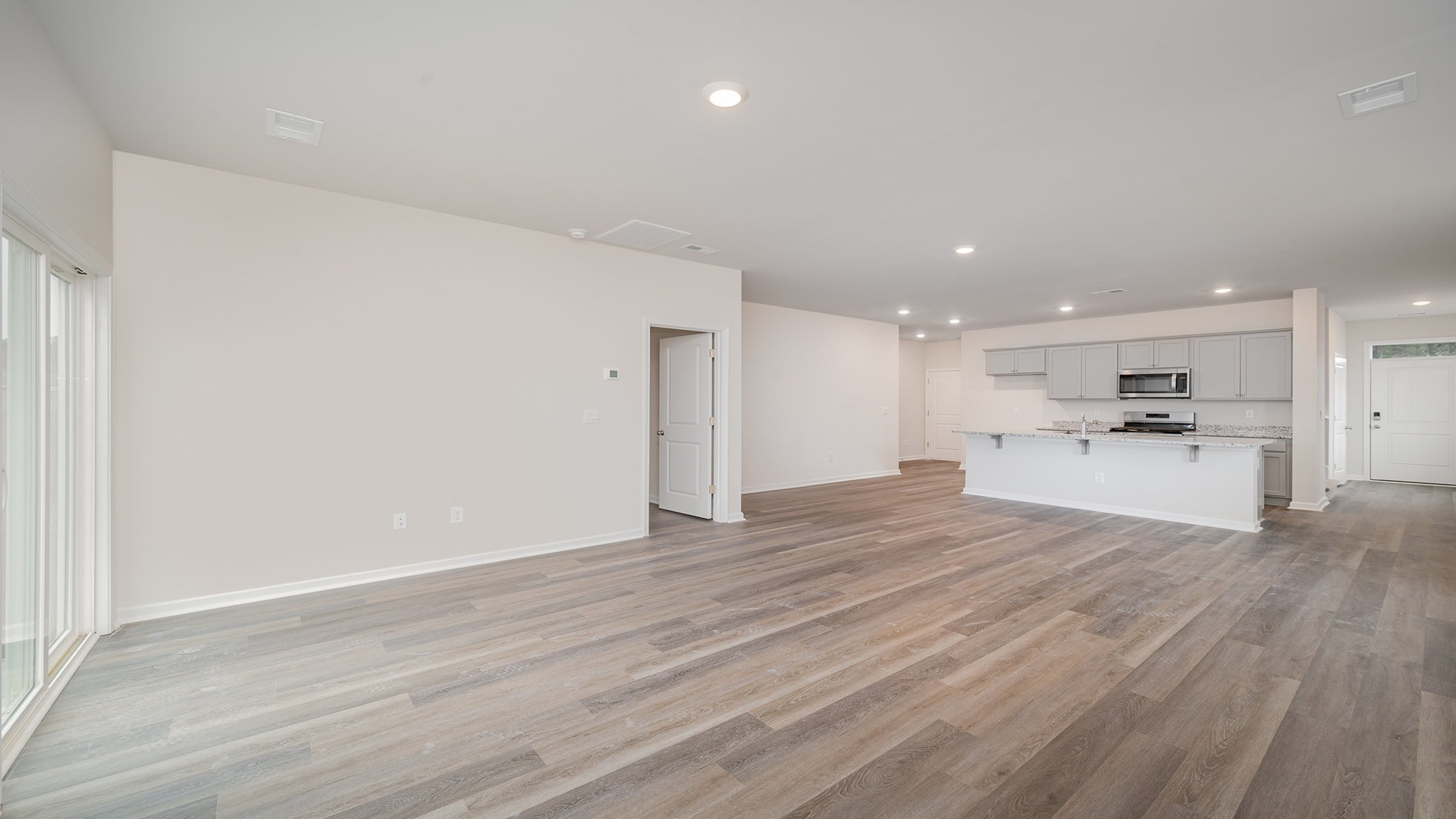 Luxurious Revwood flooring finishes the main living areas