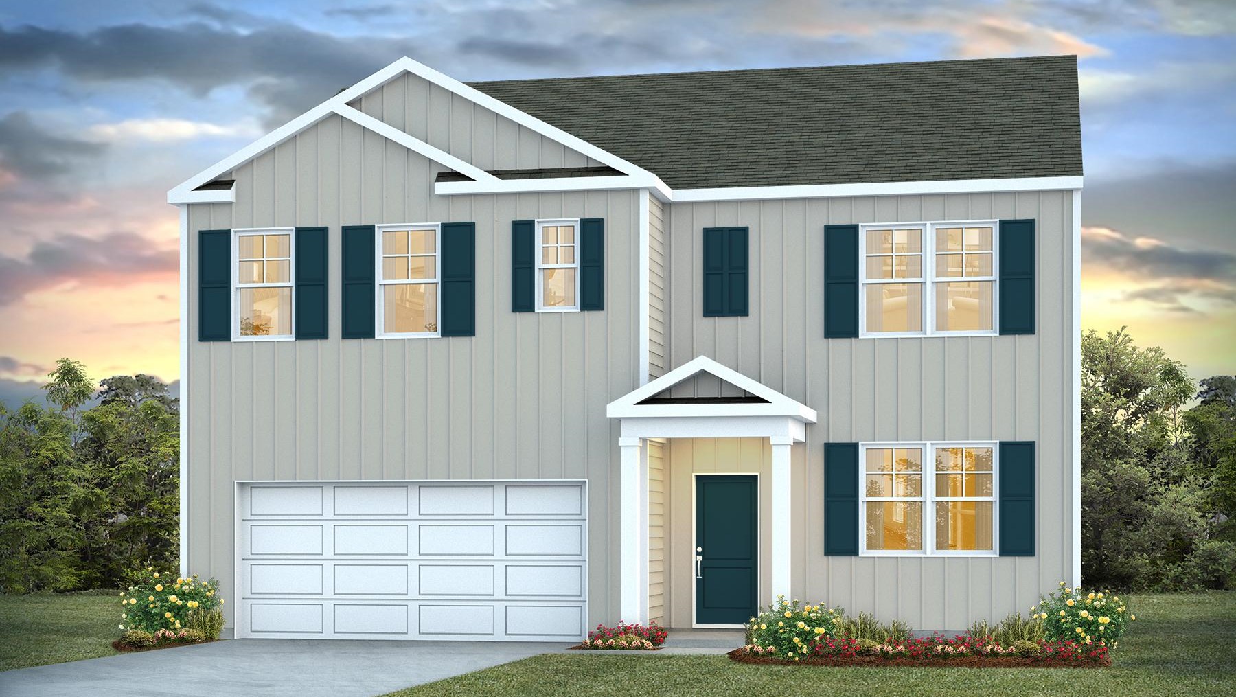 Hayden C elevation with a Broard and Batten front