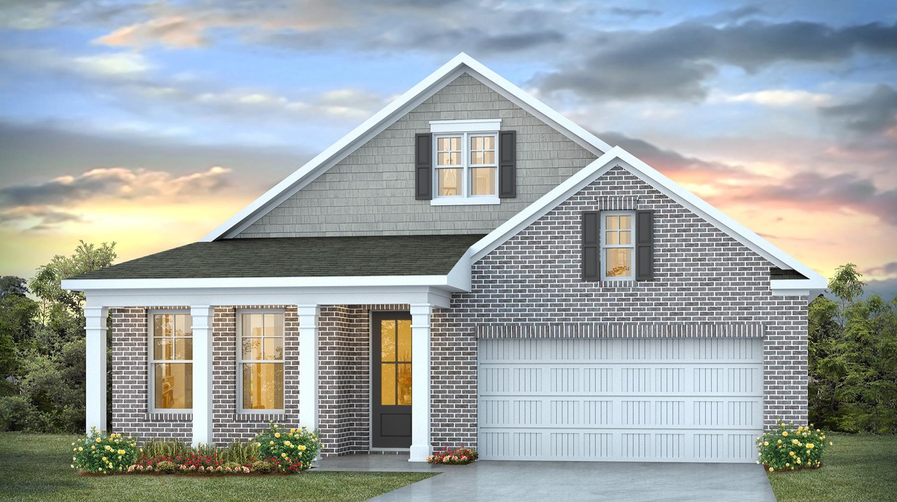 Welcome to the Darby for sale in Irmo, SC with a covered front porch and Hardie Plank siding