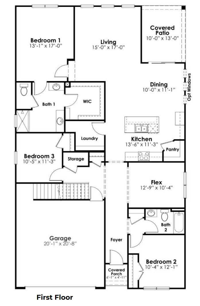 Darby first floor floorplan image