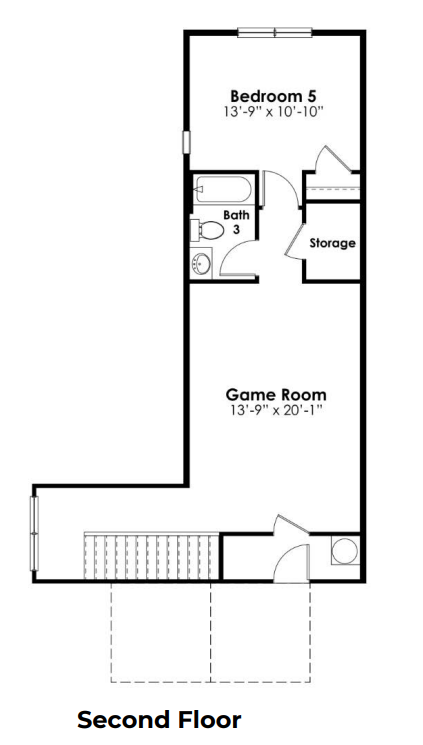 Darby second floor featuring an upstairs bedroom.
