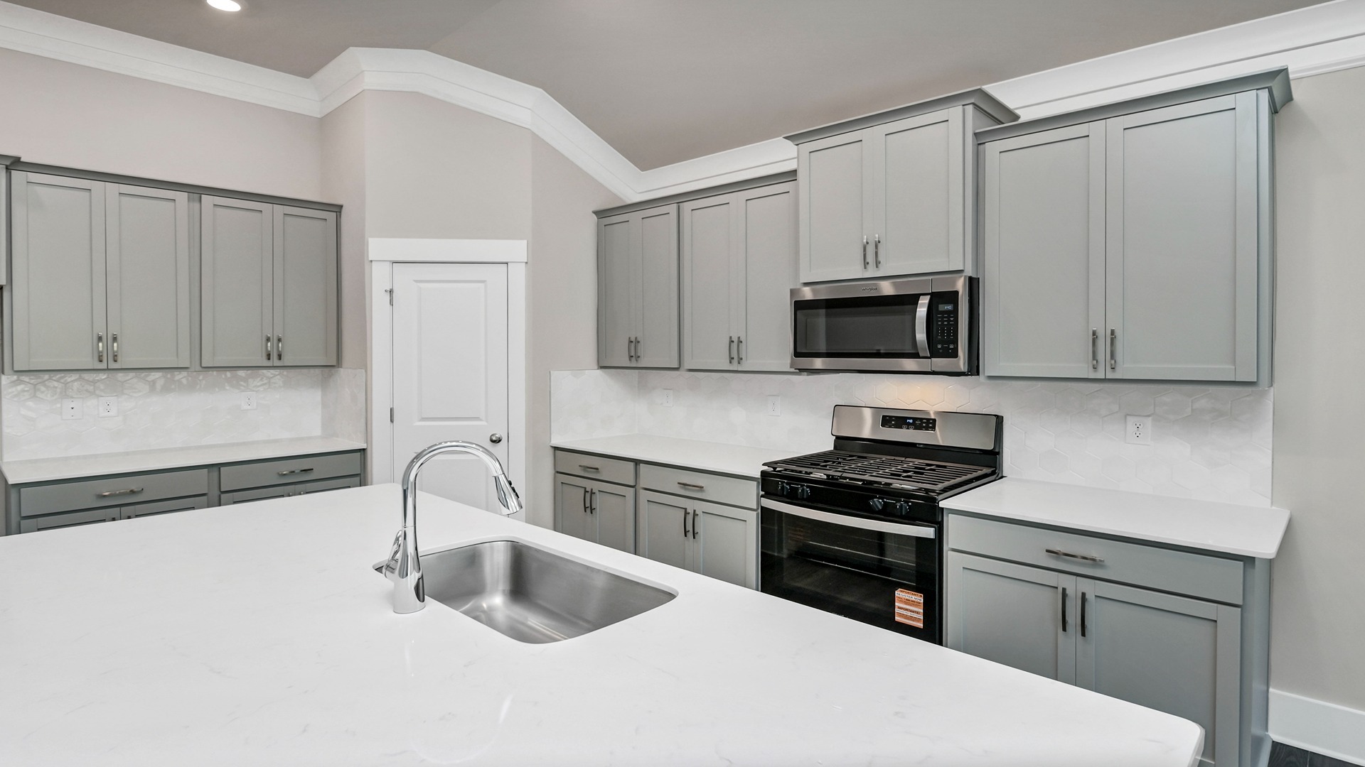 Litchfield kitchen with gray cabinetry