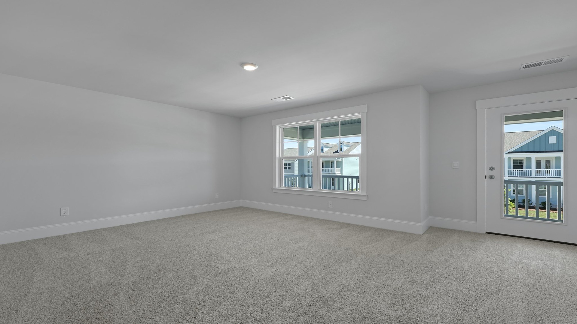 Bedroom 2 with front facing windows