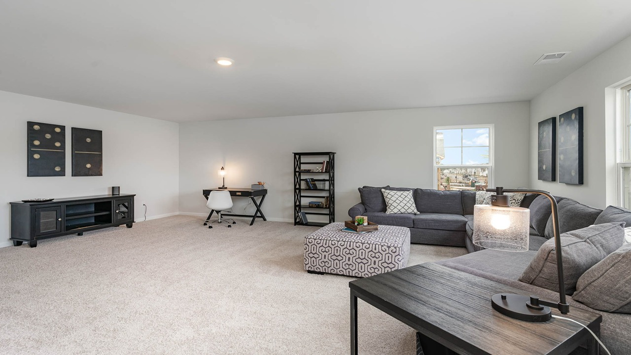 Large functional loft at the top of the stairs upstairs