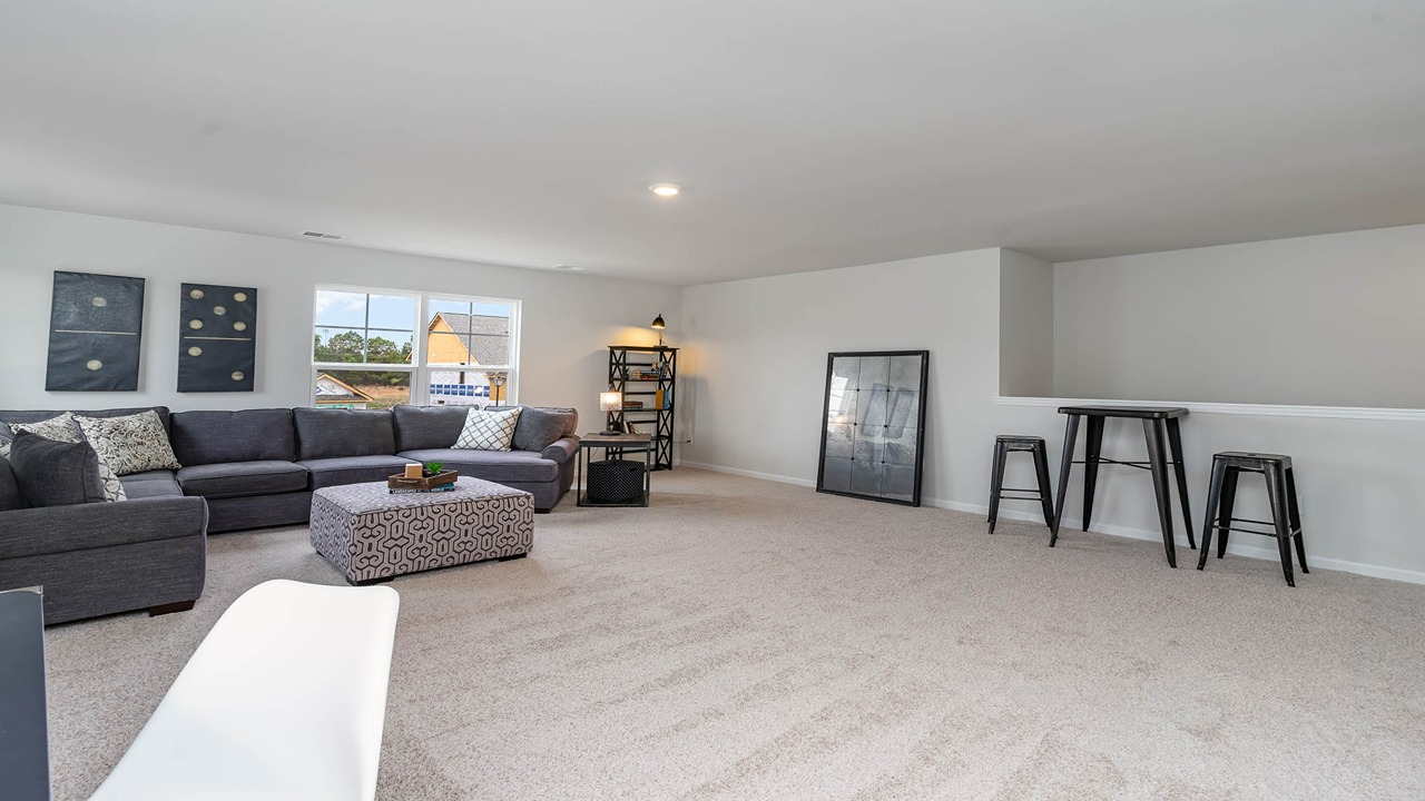 Large functional loft at the top of the stairs upstairs
