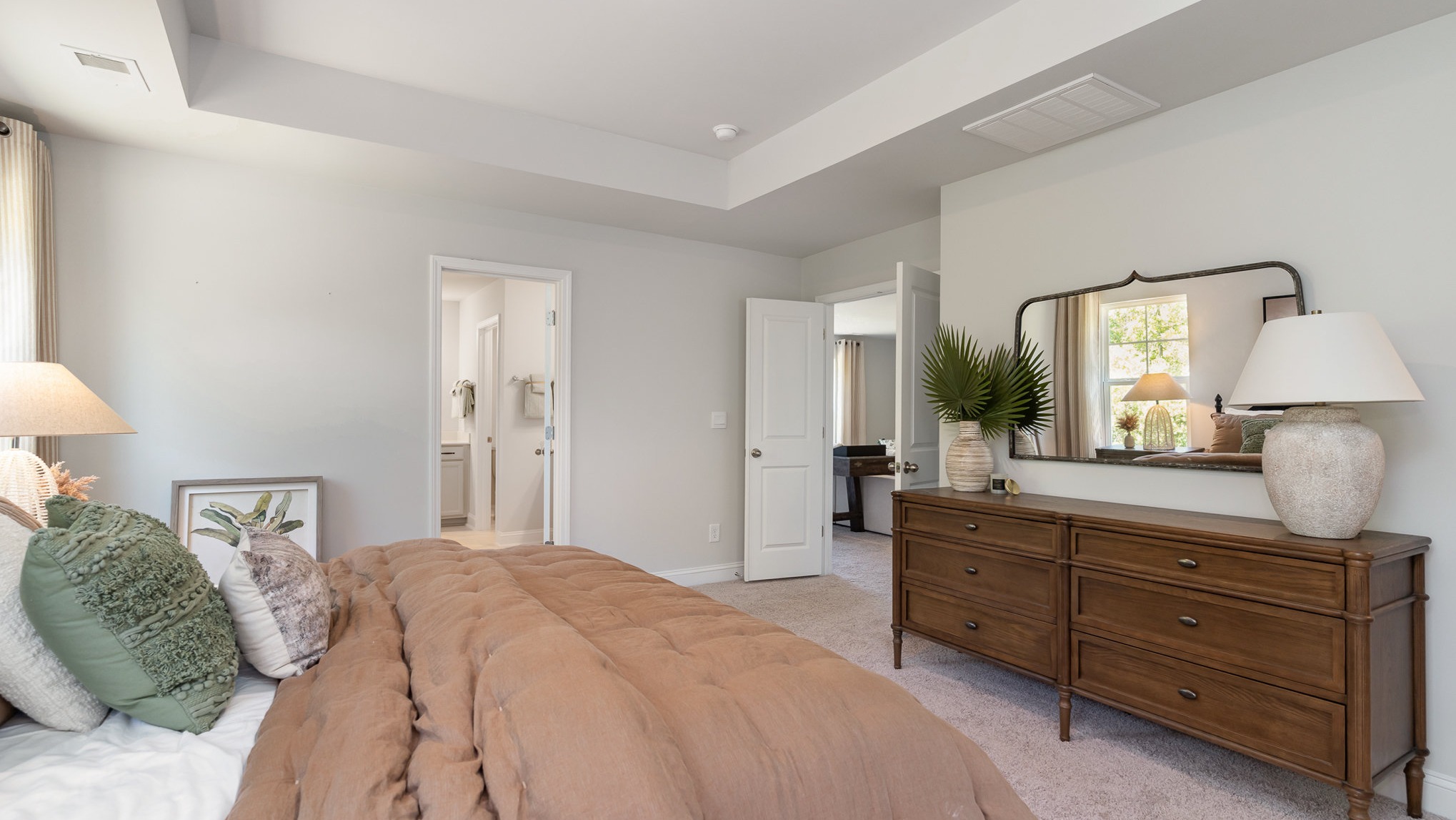 Spacious Primary Bedroom with a searing area.