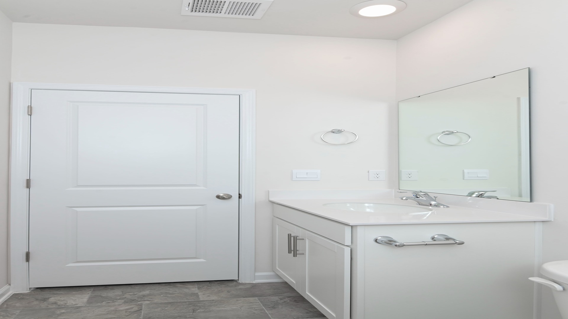 The full bathroom with standup shower.