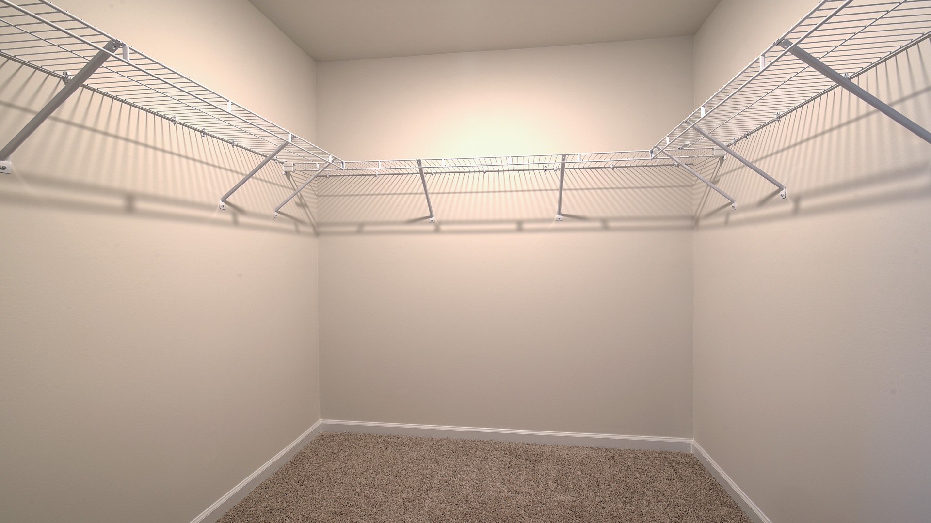 Spacious walk-in primary closet