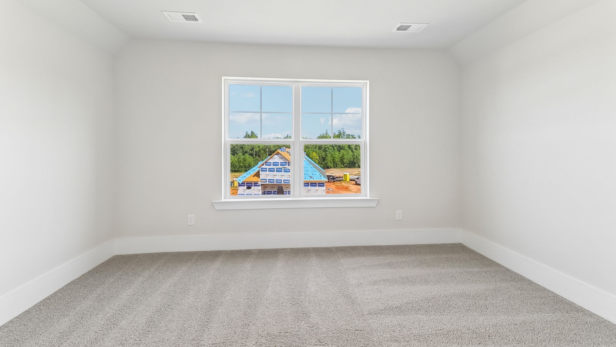 Bedroom 4 is upstairs with a window for light and carpet floors