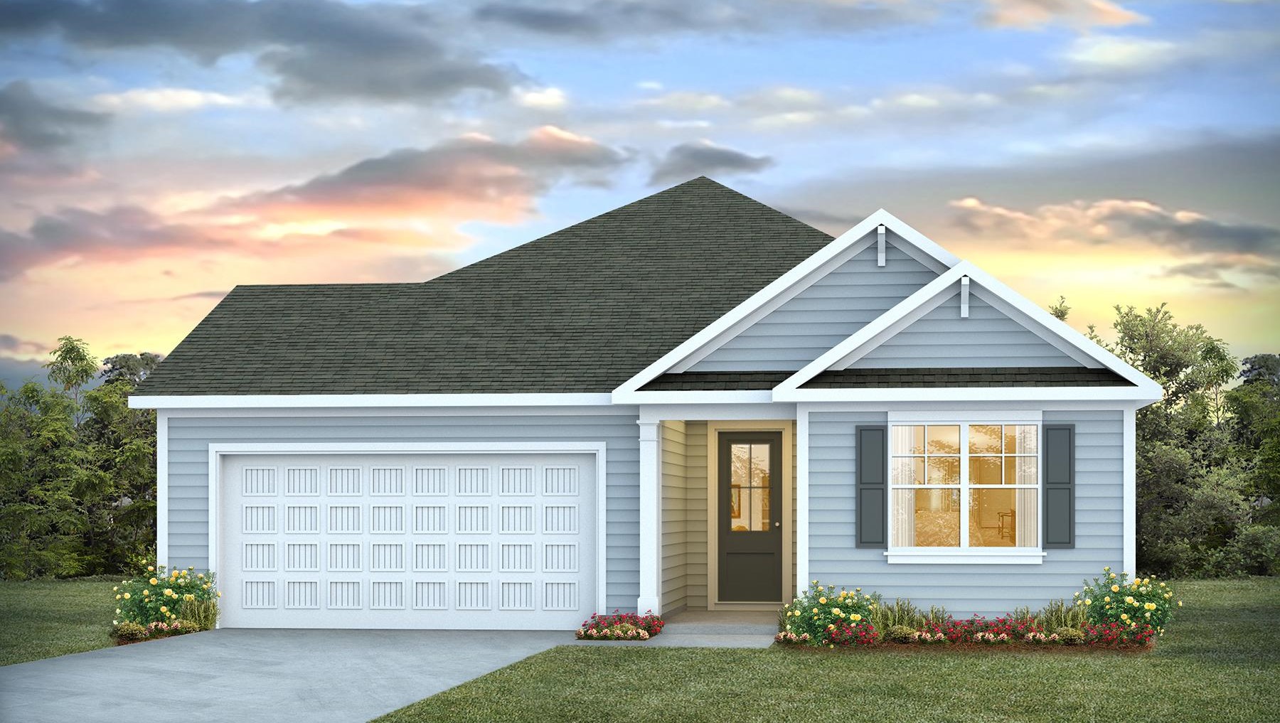 Litchfield A featuring 3-4 bedroom options and a 2-car garage