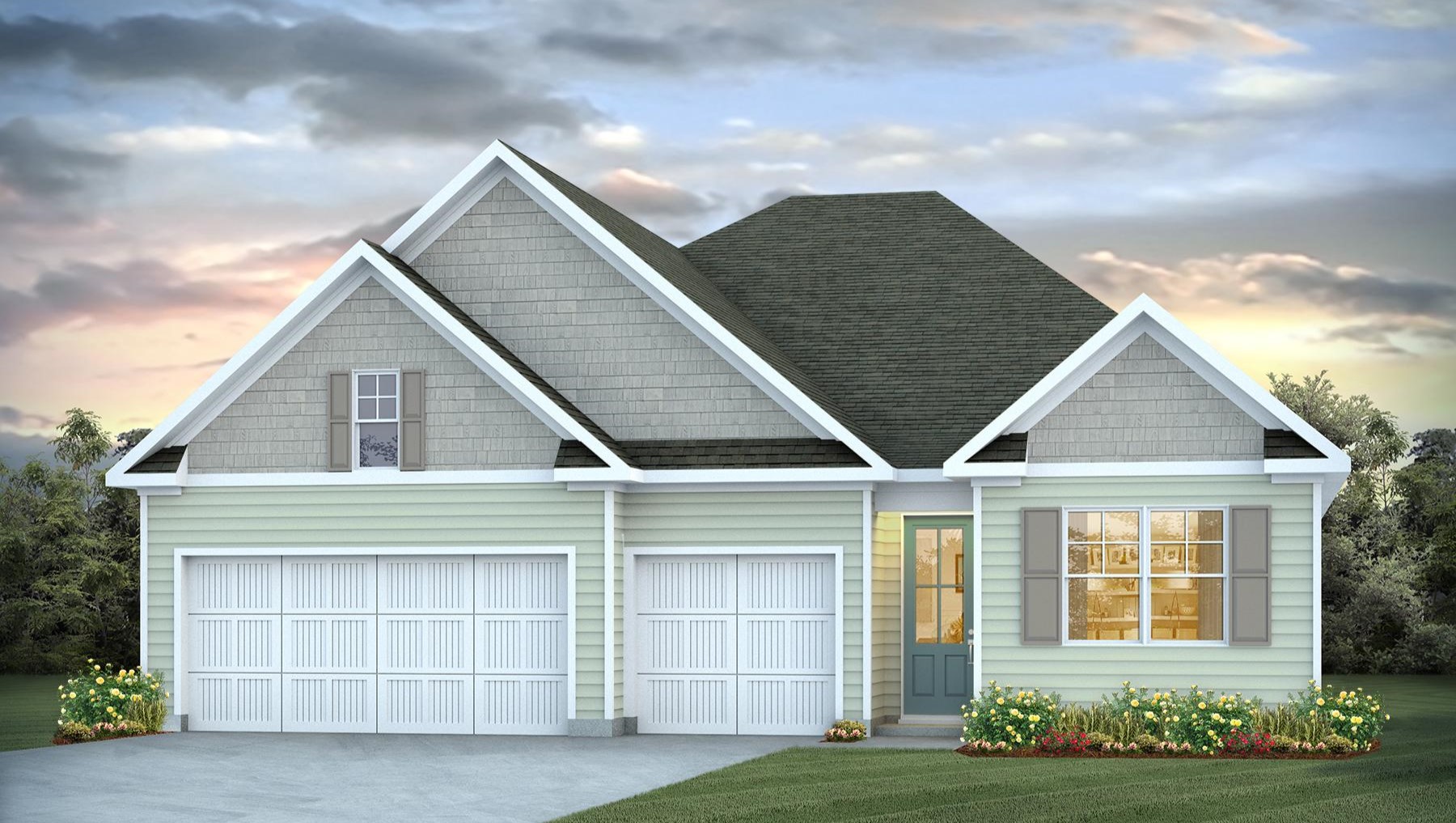 Two-story home for sale on Lake Murray with Hardie Plank siding and a 3-car garage.