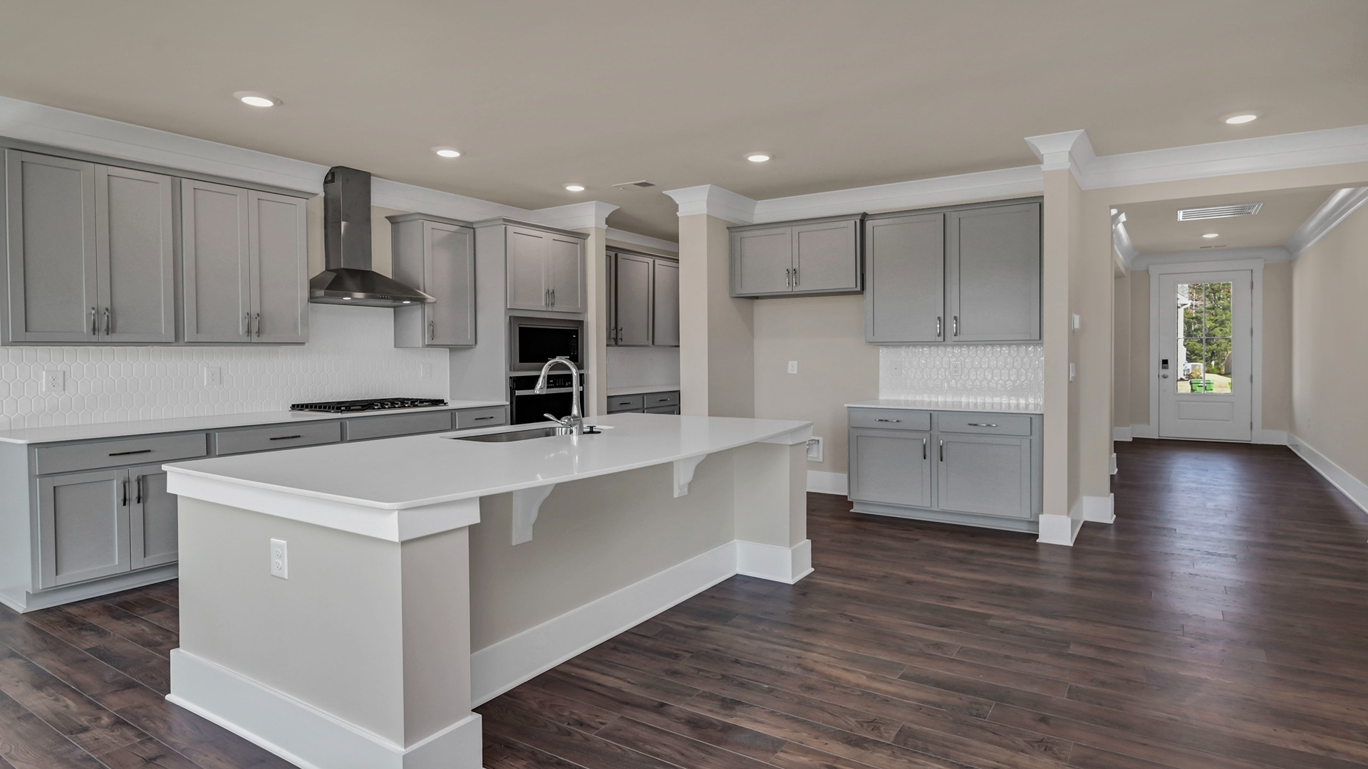 Front foyer opens up into kitchen space