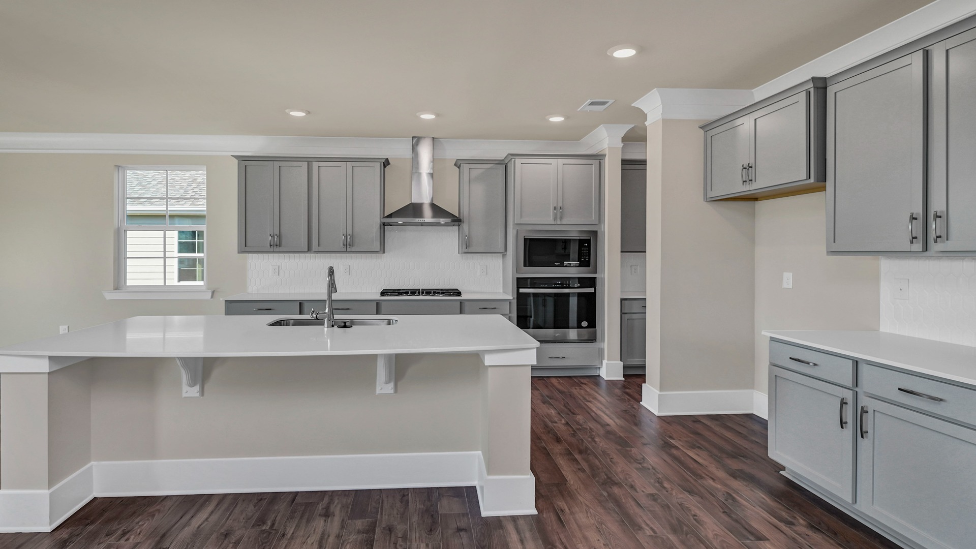 Space for seating at kitchen island