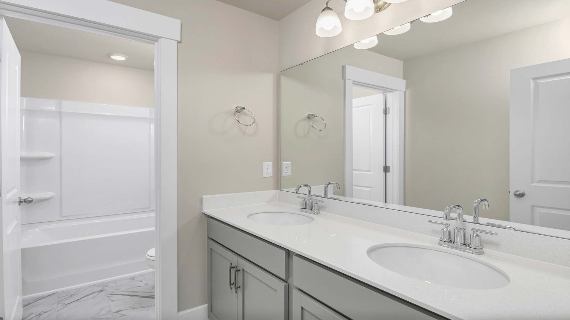 Bathroom 3 upstairs with double vanity