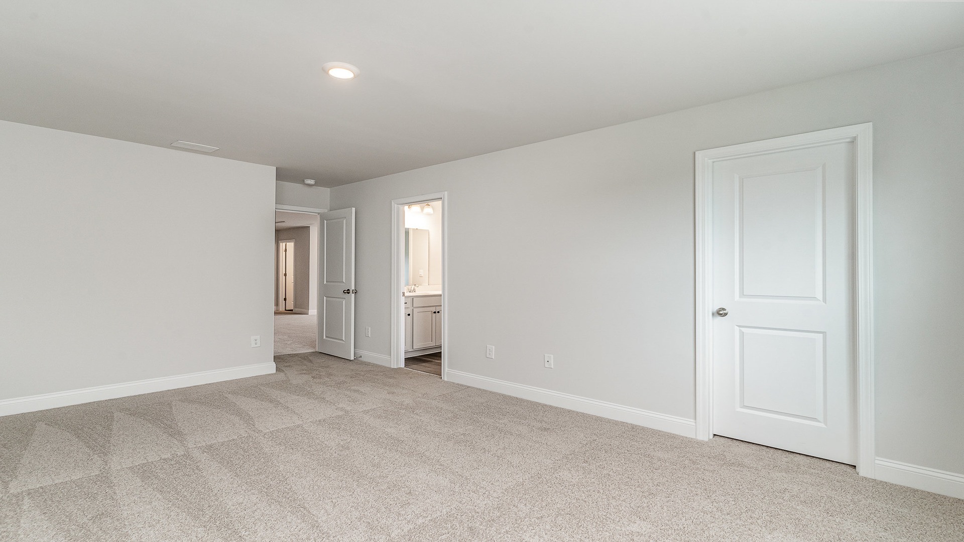 Bedroom 4 with carpet flooring and a walk-in closet