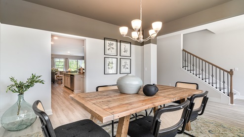 Formal dining area at the front of the home