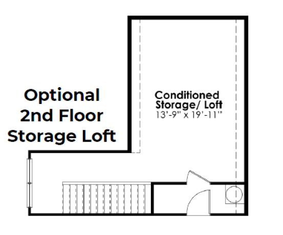 Optional Darby level 2 with functional storage loft or secondary living area