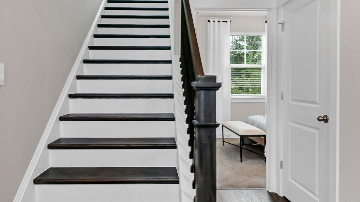 Oak tread stairs to Darby second floor option