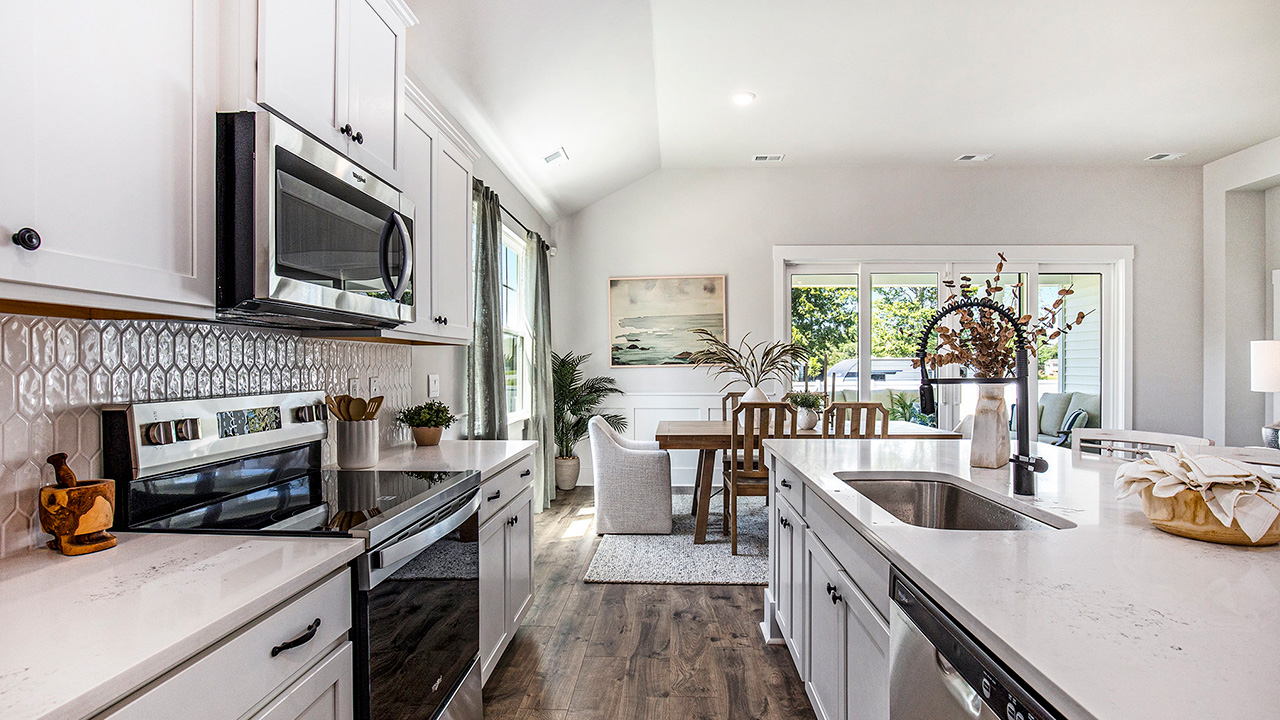 Stylish tile backsplash in the Litchfield kitchen
