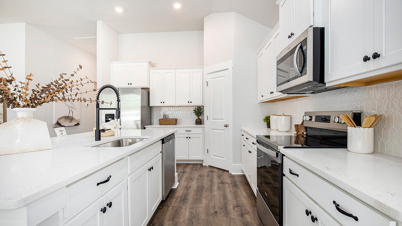 Stylish tile backsplash in the Litchfield kitchen Lexington, SC