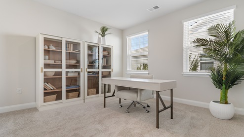 Additional bedroom staged as home office