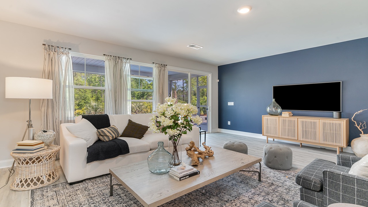 Tillman living area with large windows for natural light