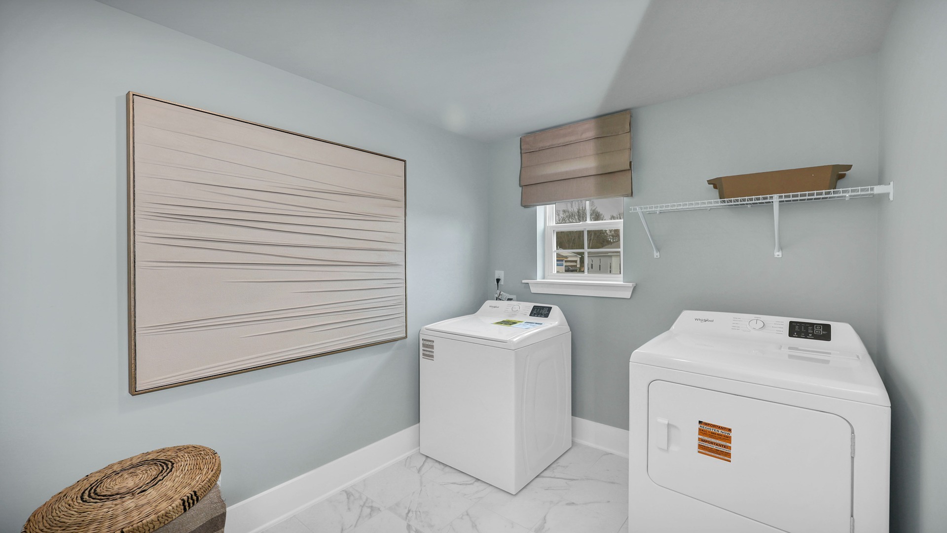 Laundry room upstairs in the Harbor Oak in Old Chapin Reserve