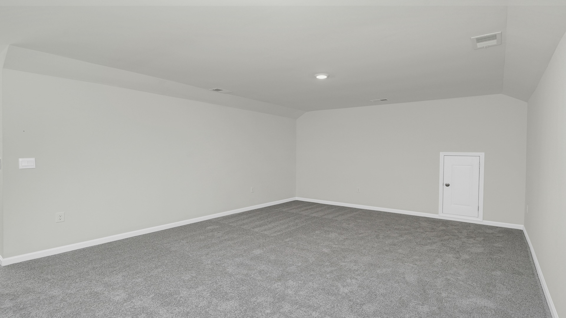 Upstairs loft/bonus room with carpet flooring