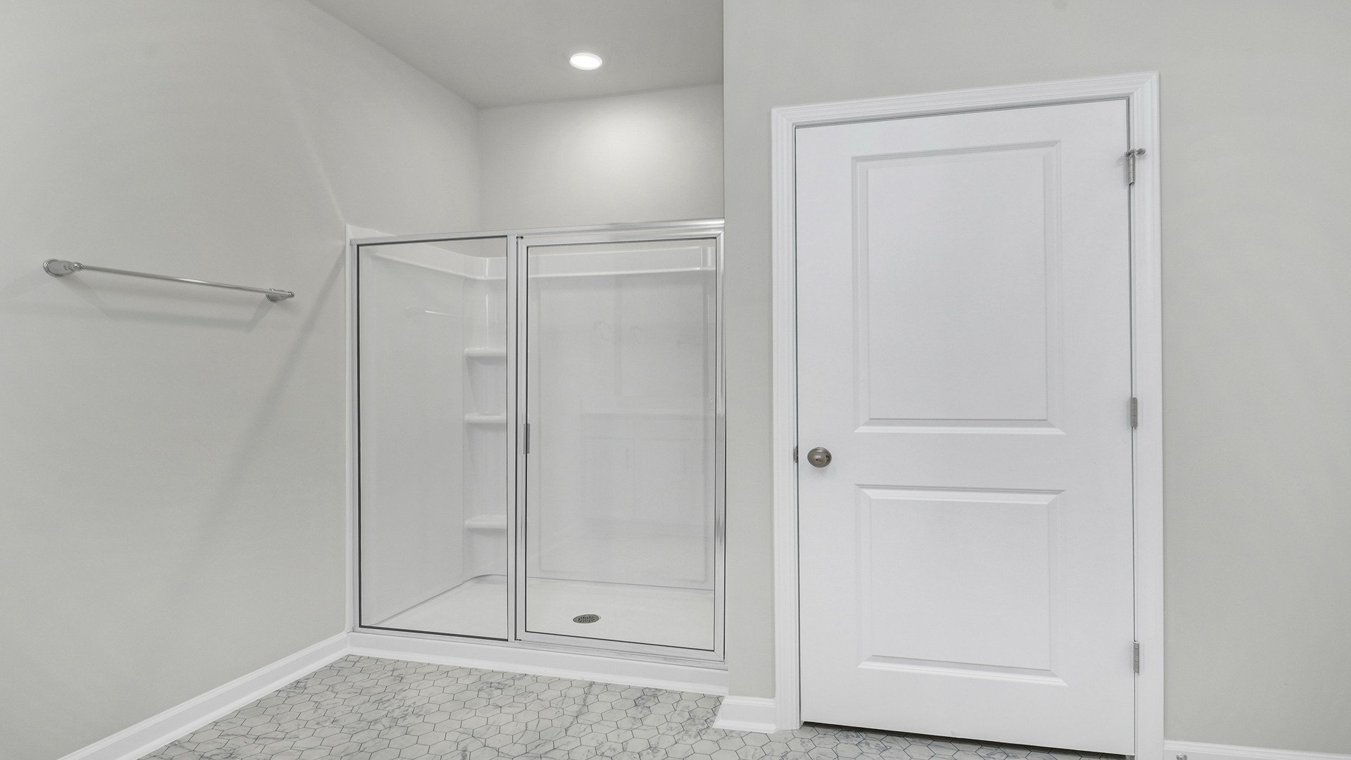 Standup primary shower and separate water closet