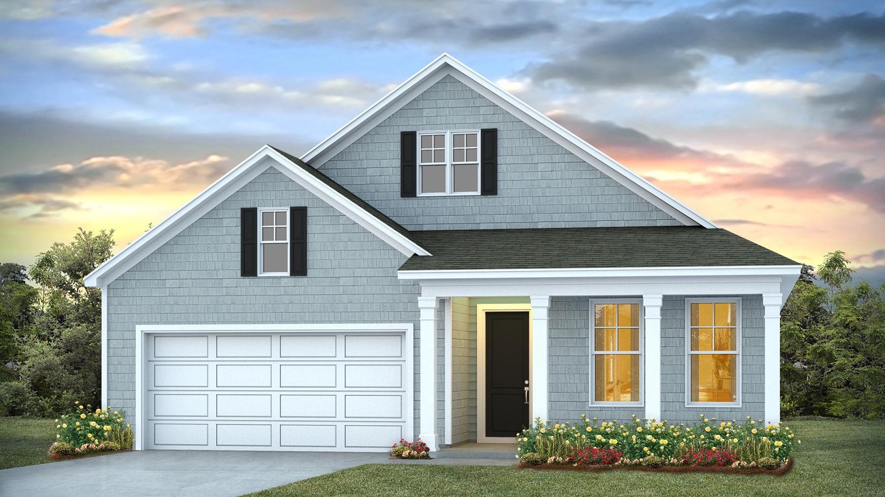 Two-story Dover home for sale with covered front and back patios