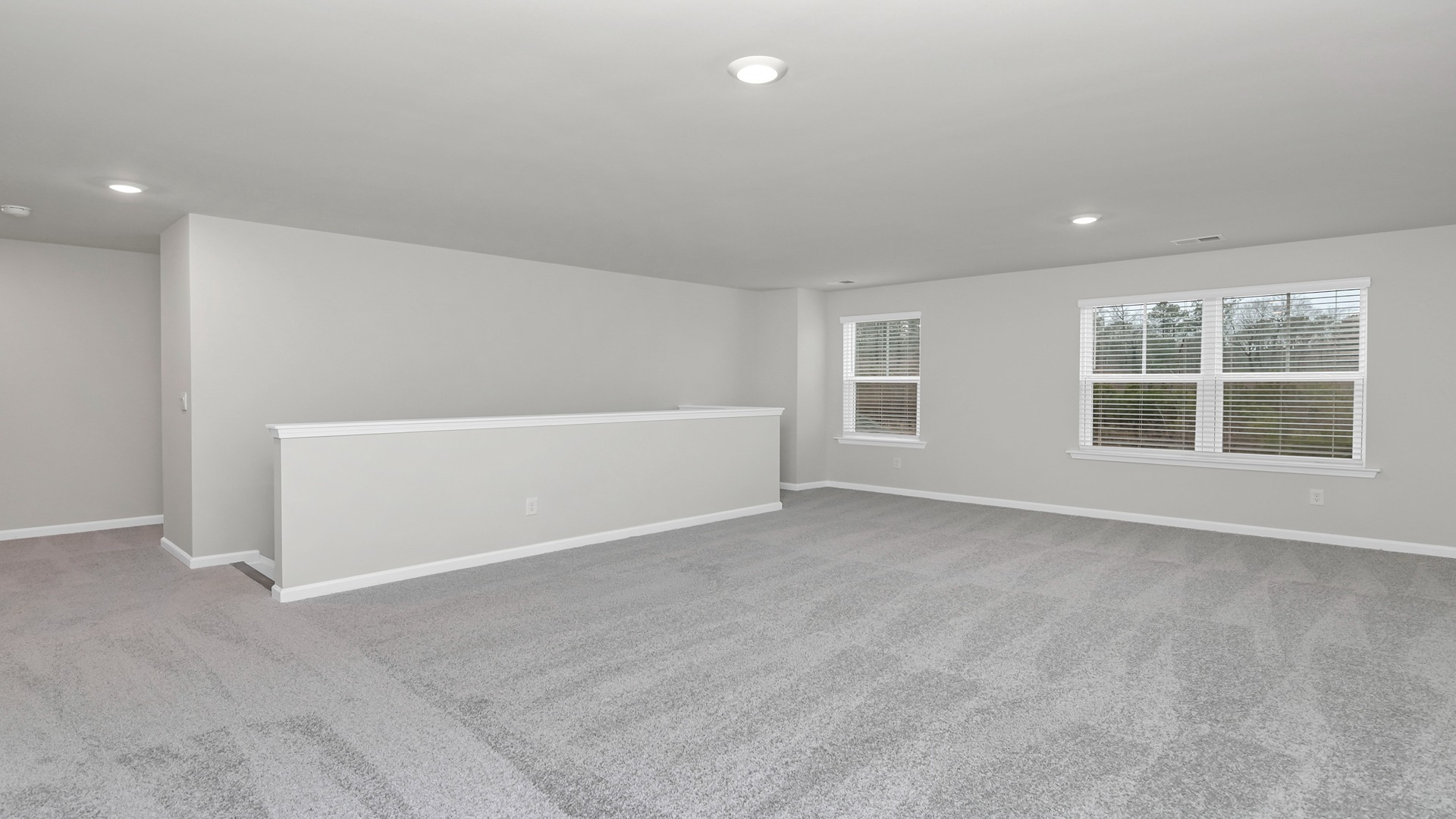 Large windows in loft space to allow in natural light