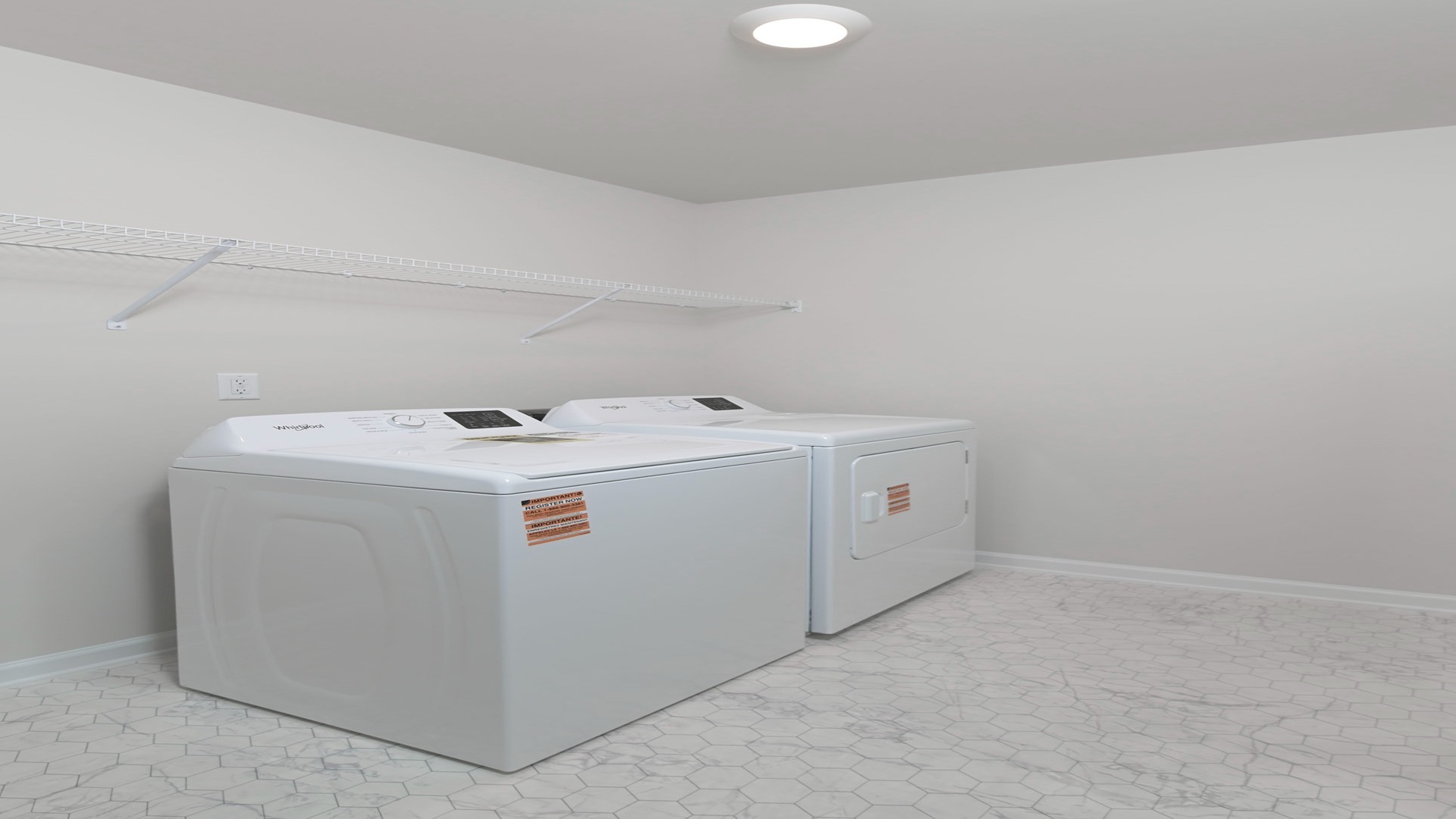 Laundry room between bedrooms 4 and 5